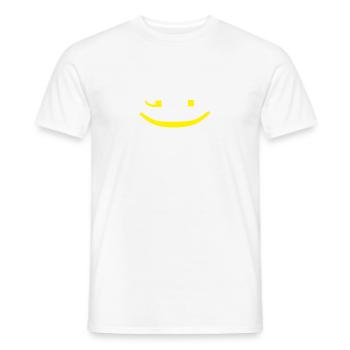 Sourire / sourire - T-shirt homme - blanc - Devant - AI Model Male 178 dark (178cm)