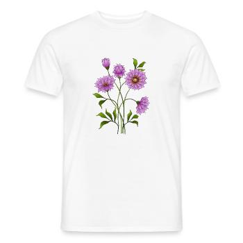 Bunte Blumen - Männer T-Shirt - Weiß - Vorne - AI Model Male 178 dark (178cm)