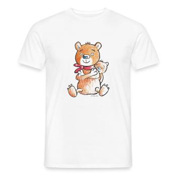 The big and the little bear - Men's T-Shirt - white - Front - AI Model Male 178 dark (178cm)
