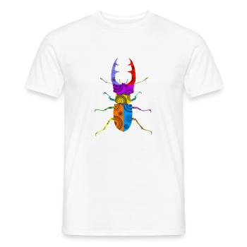 Stag beetle - Men's T-Shirt - white - Front - AI Model Male 178 dark (178cm)