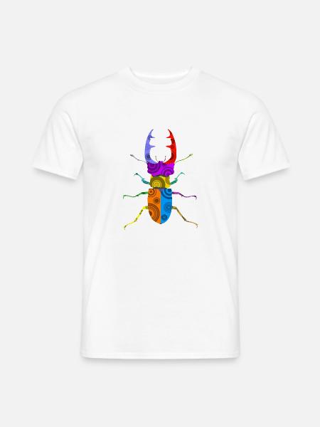 Hirschkäfer - Männer T-Shirt - Weiß