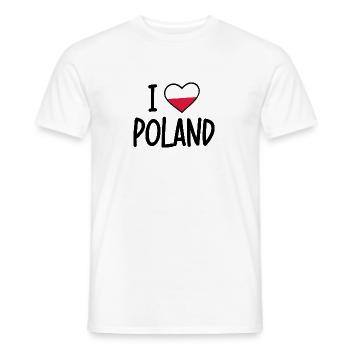 i love poland - Männer T-Shirt - Weiß - Vorne - AI Model Male 178 dark (178cm)