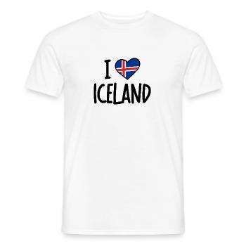 i love iceland - Männer T-Shirt - Weiß - Vorne - AI Model Male 178 dark (178cm)