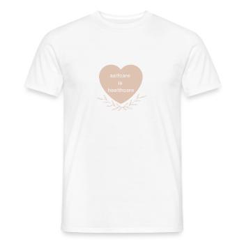 Prendre soin de soi est un soin de santé - T-shirt homme - blanc - Devant - AI Model Male 178 dark (178cm)