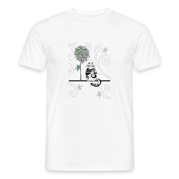 Cat - Men's T-Shirt - white - Front - AI Model Male 178 dark (178cm)
