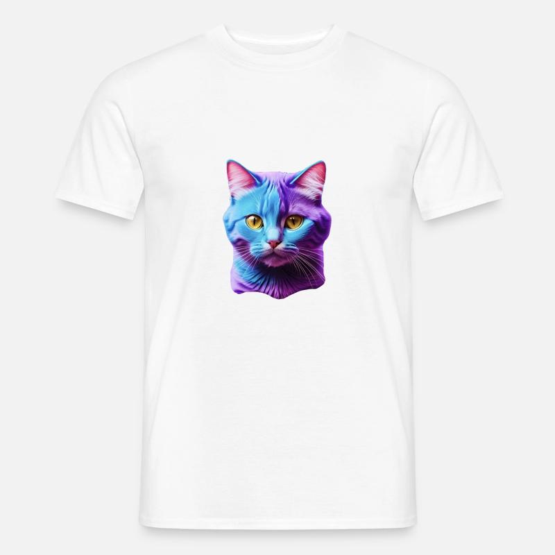 Katze - Männer T-Shirt - Weiß