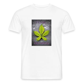 I love Brombeere - Männer T-Shirt - Weiß - Vorne - AI Model Male 178 dark (178cm)
