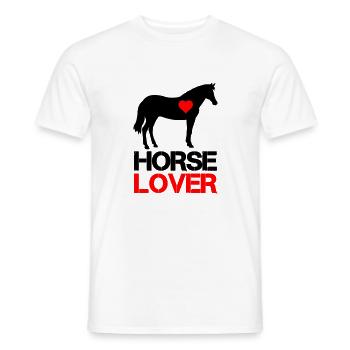 horse lover - Männer T-Shirt - Weiß - Vorne - AI Model Male 178 dark (178cm)
