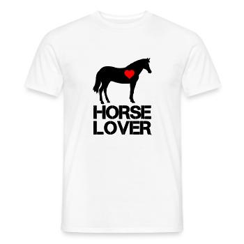 horse lover - Männer T-Shirt - Weiß - Vorne - AI Model Male 178 dark (178cm)