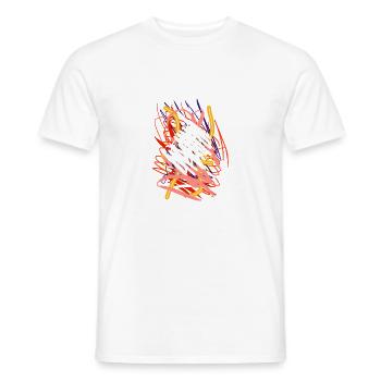 Der authentische Künstlerhoodie in abstrakt - Männer T-Shirt - Weiß - Vorne - AI Model Male 178 dark (178cm)