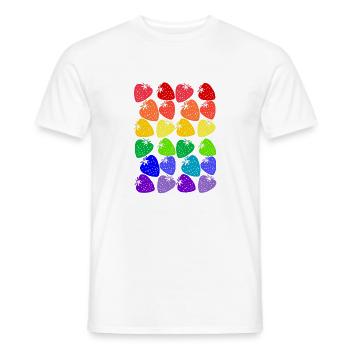 rainbow strawberries - Männer T-Shirt - Weiß - Vorne - AI Model Male 178 dark (178cm)
