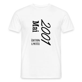 limitierte Auflage Mai 2001 - Männer T-Shirt - Weiß - Vorne - AI Model Male 178 dark (178cm)