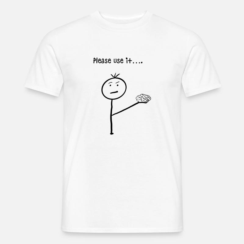Bitte benutzen Sie es… (schwarz) - Männer T-Shirt - Weiß