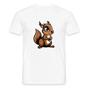 squirrel - Men's T-Shirt - white - Front - AI Model Male 178 dark (178cm)