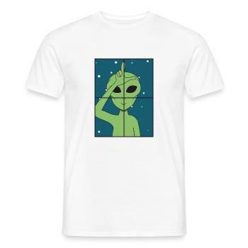 Alien - Männer T-Shirt - Weiß - Vorne - AI Model Male 178 dark (178cm)