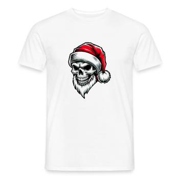 Totenkopf Weihnachten Skull - Männer T-Shirt - Weiß - Vorne - AI Model Male 178 dark (178cm)