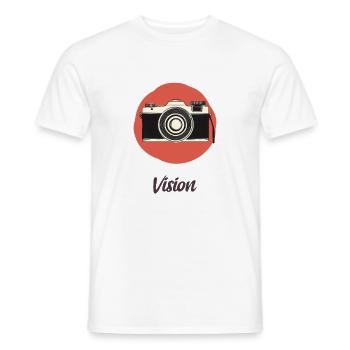 Minimalist Camera Design Simple Modern Gift - Männer T-Shirt - Weiß - Vorne - AI Model Male 178 dark (178cm)