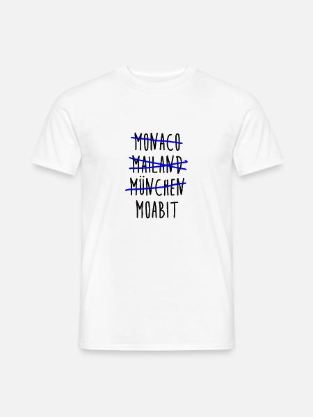 Monaco Mailand München Moabit - Berlin Tiergarten - Männer T-Shirt - Weiß
