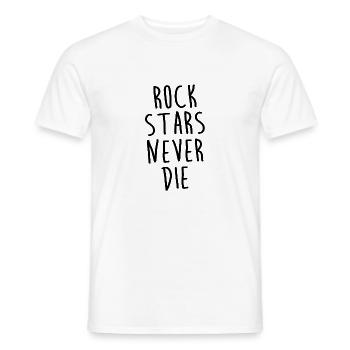 Les rock stars ne meurent jamais - RockNRoll - T-shirt homme - blanc - Devant - AI Model Male 178 dark (178cm)