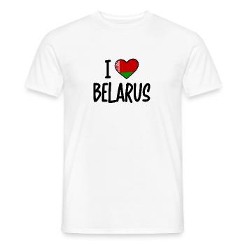 i love belarus - Männer T-Shirt - Weiß - Vorne - AI Model Male 178 dark (178cm)