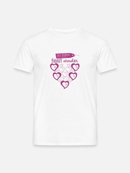 Braut JGA Jungesellinnenabschied Polterabend Geld - Männer T-Shirt - Weiß