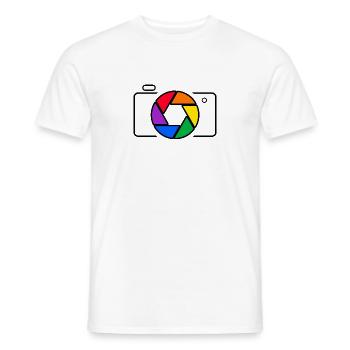 fotograf focus kamera fotografie - Männer T-Shirt - Weiß - Vorne - AI Model Male 178 dark (178cm)