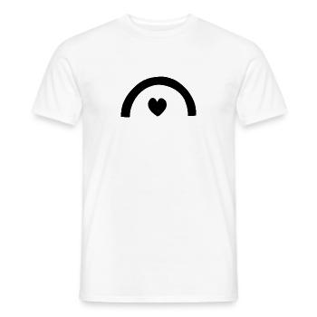 herz bogen form symbol formen - Männer T-Shirt - Weiß - Vorne - AI Model Male 178 dark (178cm)