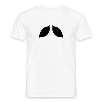 zwei Blätter blatt symbol - Männer T-Shirt - Weiß - Vorne - AI Model Male 178 dark (178cm)