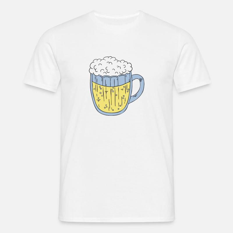 Bierglas - Männer T-Shirt - Weiß