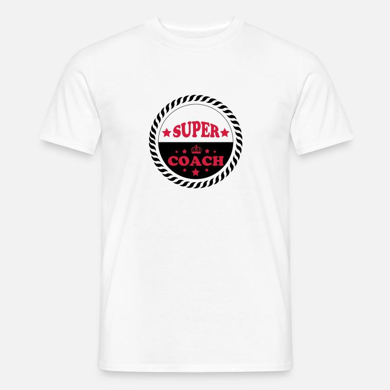 Super coach - Männer T-Shirt - Weiß