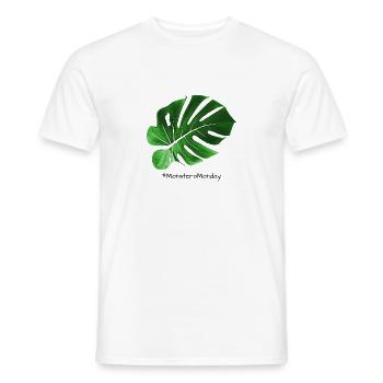 MonsteraMonday - Greenblack - Männer T-Shirt - Weiß - Vorne - AI Model Male 178 dark (178cm)