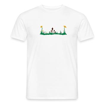 magic mushroom - Men's T-Shirt - white - Front - AI Model Male 178 dark (178cm)