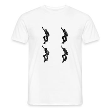 Skateboarder Skateboard Skater Skate Skateing - T-shirt homme - blanc - Devant - AI Model Male 178 dark (178cm)