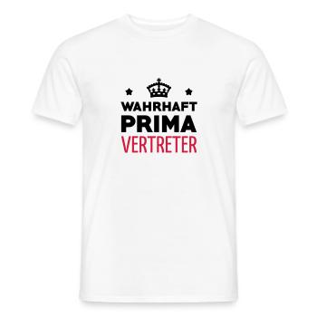 commercial / vente / vendeur / vendeuse - T-shirt homme - blanc - Devant - AI Model Male 178 dark (178cm)
