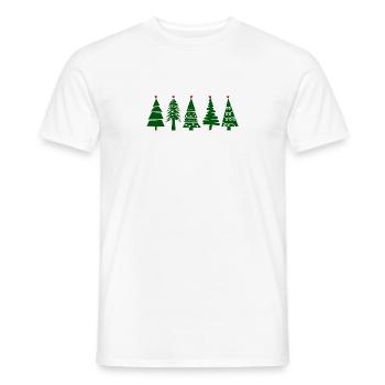 Christmas Trees - Men's T-Shirt - white - Front - AI Model Male 178 dark (178cm)