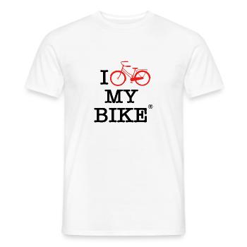 Ich liebe mein Fahrrad - Männer T-Shirt - Weiß - Vorne - AI Model Male 178 dark (178cm)