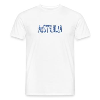AUSTRALIE - T-shirt homme - blanc - Devant - AI Model Male 178 dark (178cm)