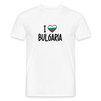 i love bulgaria - Männer T-Shirt - Weiß - Vorne - AI Model Male 178 dark (178cm)