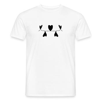 Herzen Linie Liebe Herz - Männer T-Shirt - Weiß - Vorne - AI Model Male 178 dark (178cm)