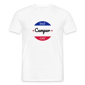 camping / campeur / campeuse / scout - T-shirt homme - blanc - Devant - AI Model Male 178 dark (178cm)