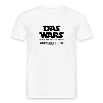 Das Wars mit der Ausbildung, allwissend ich... - Männer T-Shirt - Weiß - Vorne - AI Model Male 178 dark (178cm)
