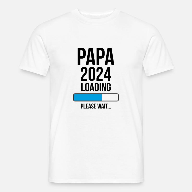 Papa 2024 Loading Bitte warten... - Männer T-Shirt - Weiß