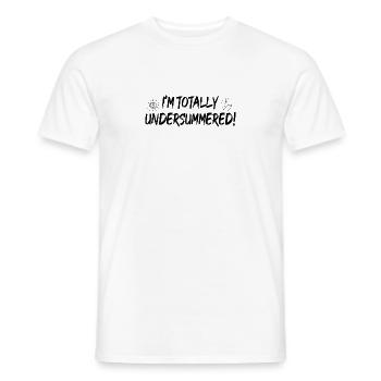 Je suis totalement sous-estivé - T-shirt homme - blanc - Devant - AI Model Male 178 dark (178cm)