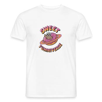 Cute Sloth Adventure in the Yumniverse - Men's T-Shirt - white - Front - AI Model Male 178 dark (178cm)
