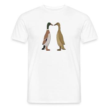 Ente und Ente - Männer T-Shirt - Weiß - Vorne - AI Model Male 178 dark (178cm)