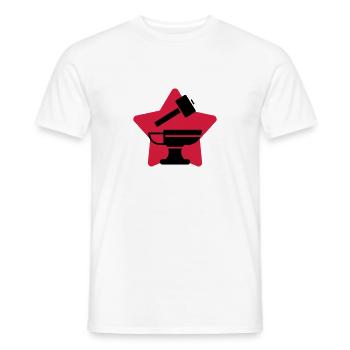 forgeron / forge / metal / forger / marteau - T-shirt homme - blanc - Devant - AI Model Male 178 dark (178cm)