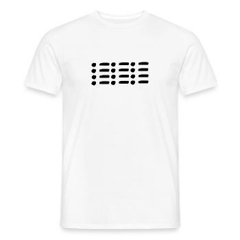 Line, dots, dot, shape, shape, pattern - Men's T-Shirt - white - Front - AI Model Male 178 dark (178cm)