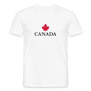 Canada Ottawa Maple Leaf Maple Leaf Canada America - Men's T-Shirt - white - Front - AI Model Male 178 dark (178cm)