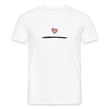 herz symbol linie liebe - Männer T-Shirt - Weiß - Vorne - AI Model Male 178 dark (178cm)
