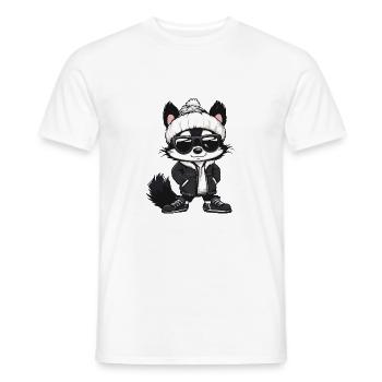 Skunk Winter Comic - Men's T-Shirt - white - Front - AI Model Male 178 dark (178cm)